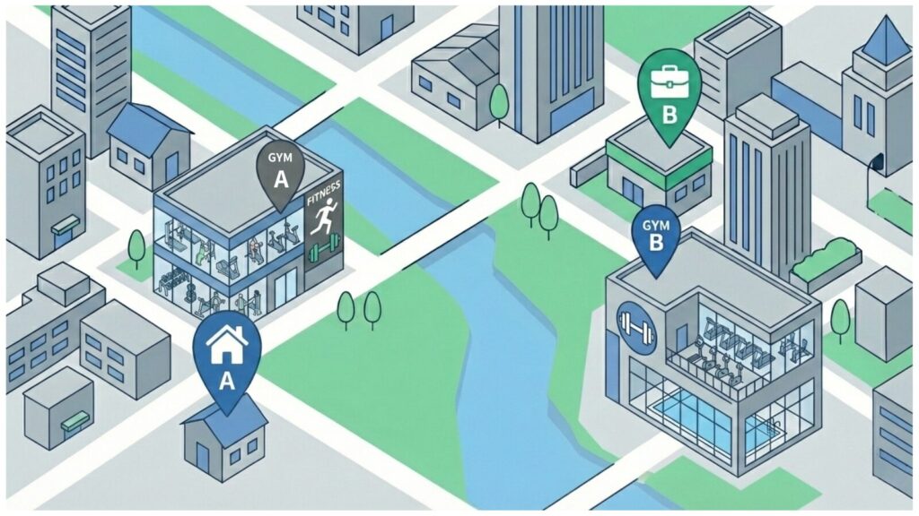 生活動線上のジム