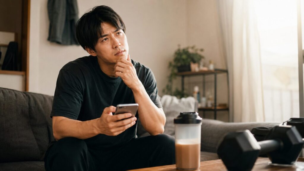 筋トレ初心者の独身男性が抱く疑問のイメージ